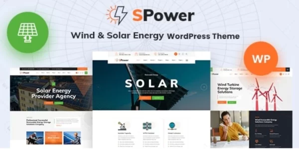 SPower Wind Solar Energy WordPress Theme 1.0 GPL Theme