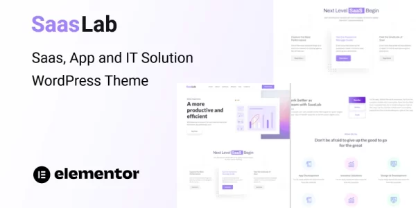 SaasLab SaaS, App and IT Solution One Page WordPress Theme 1.0.0 GPL Theme