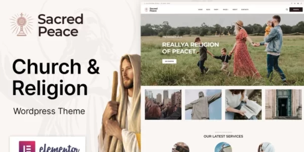 Sacred Peace Religion and Church WordPress Theme 1.0 GPL Theme