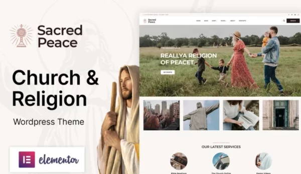 Sacred Peace Religion and Church WordPress Theme 1.0 GPL Theme