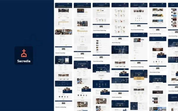 Sacredia | Church Non Profit WordPress Theme 1.0.0 GPL Theme