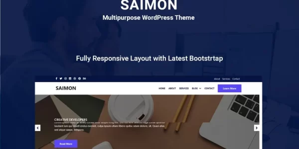 Saimon Multipurpose WordPress Theme 1.0 GPL Theme