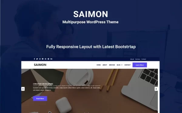 Saimon Multipurpose WordPress Theme 1.0 GPL Theme