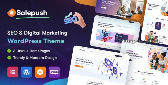 Salepush SEO Digital Marketing WordPress Theme 1.0.0 GPL Theme