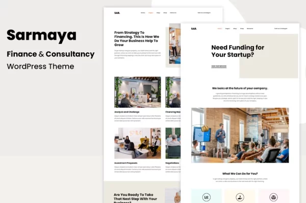 Sarmaya – Finance Consultancy WordPress Theme 1.0.4 GPL Theme