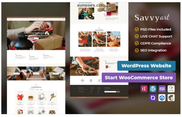 SavvyArt – Handmade Crafting Best of Conversion-Friendly WooCommerce Theme 1.0.0 GPL Theme
