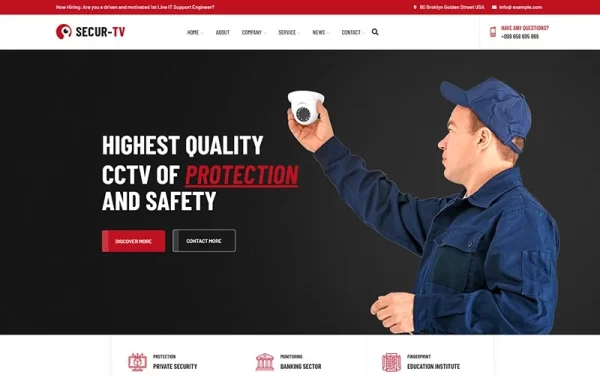 Securtv CCTV and Security WordPress Theme 1.0.0 GPL Theme