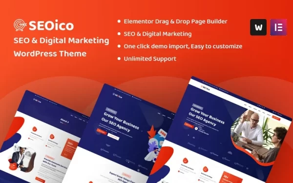 Seoico SEO Digital Marketing WordPress Theme 1.0.0 GPL Theme