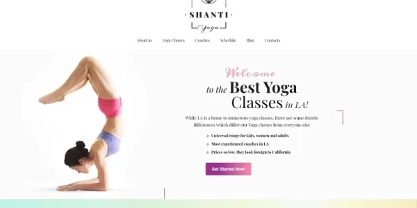 Shanti Yoga Studio WordPress Theme 1.0.0 GPL Theme
