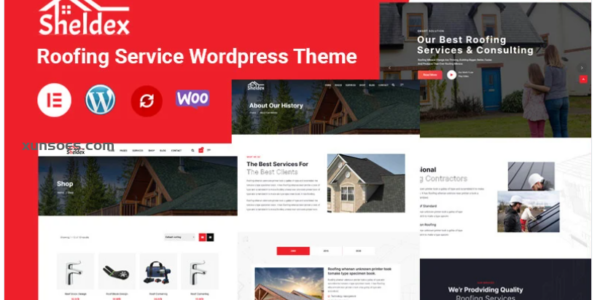 Sheldex Roofing Company Elementor WordPress Theme 1.0.0 GPL Theme