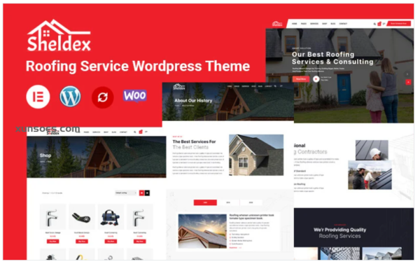 Sheldex Roofing Company Elementor WordPress Theme 1.0.0 GPL Theme