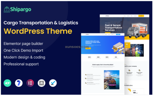 Shipargo Cargo Transportation And Logistics WordPress Theme 1.1 GPL Theme