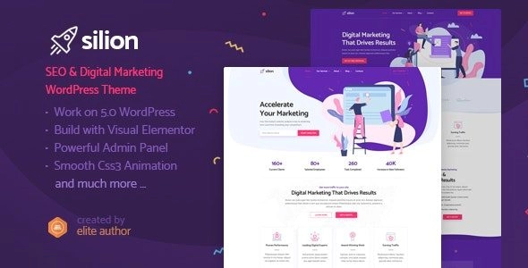 Silion Digital Marketing WordPress Theme 1 GPL Theme