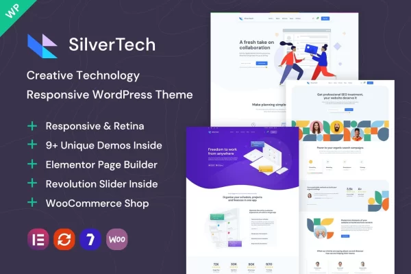 Silvertech Creative WordPress Theme 1.0.1 GPL Theme