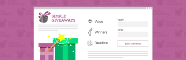 Simple Giveaways (Premium) Create Beautiful Giveaways and Grow Your Email List 2.42.1 2.42.1 GPL Plugins