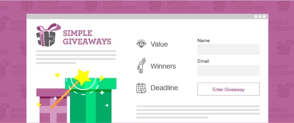 Simple Giveaways (Premium) Create Beautiful Giveaways and Grow Your Email List 2.42.1 2.42.1 GPL Plugins