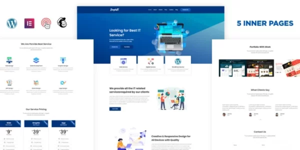 Simpleit IT Solutions Business Service WordPress Theme 1.0.0 GPL Theme