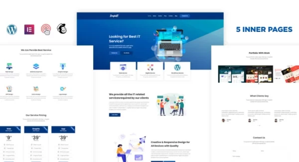 Simpleit IT Solutions Business Service WordPress Theme 1.0.0 GPL Theme