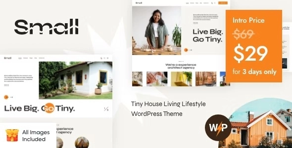 Small Tiny House Living Lifestyle WordPress Theme 1.0 GPL Theme