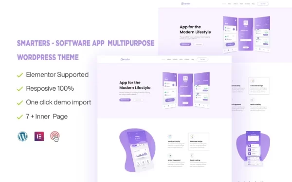 Smarters Software 0r App Multipurpose Responsive WordPress Theme 1.0.0 GPL Theme