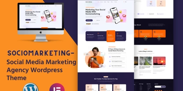 Sociomarketing Social Media Marketing Agency WordPress Theme 1.0.0 GPL Theme