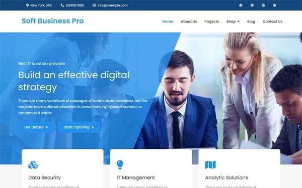 Soft Business Pro Clean and Modern WordPress Business Theme WordPress Theme 1.6 GPL Theme