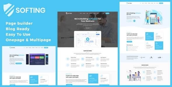 Softing WordPress Software Landing Page Theme 1.4.2 GPL Theme