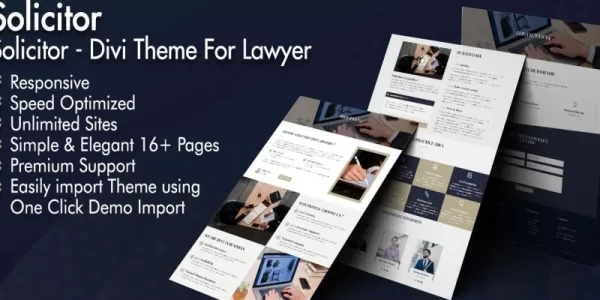 Solicitor Divi WordPress Theme For Lawyer 1.0 GPL Theme
