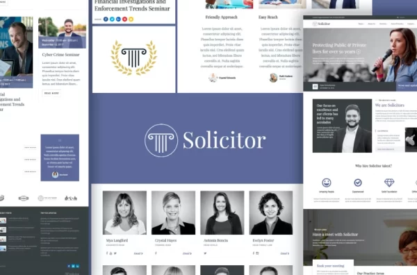 Solicitor Law Business Responsive WordPress Theme 2.3 GPL Theme