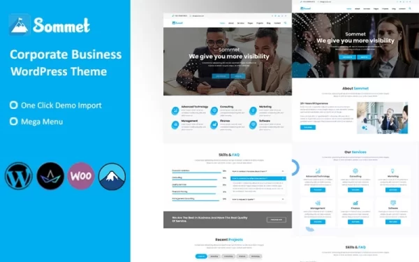 Sommet Corporate Business WordPress Theme 1.0 GPL Theme