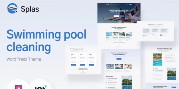 Splas Swimming Pool Cleaning WordPress Theme and Maintenance Service 1.0 GPL Theme