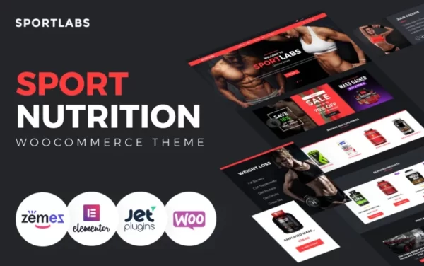 SportLabs Sport Nutrition WooCommerce Theme 1.0 GPL Theme