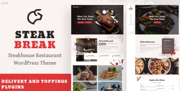 SteakBreak Meat Restaurant WordPress Theme 1.3 GPL Theme