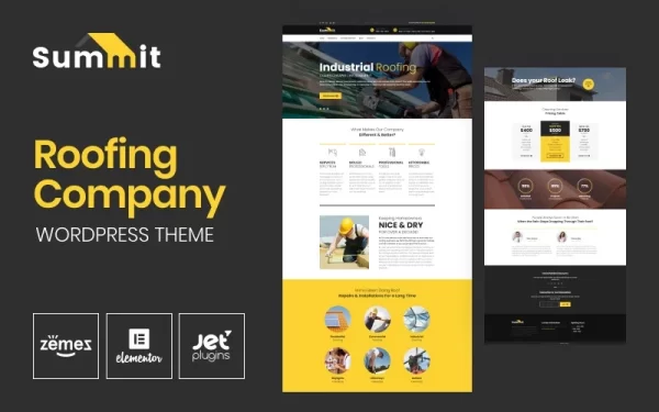 Summit Roofing Responsive WordPress Theme 1.0.1 GPL Theme