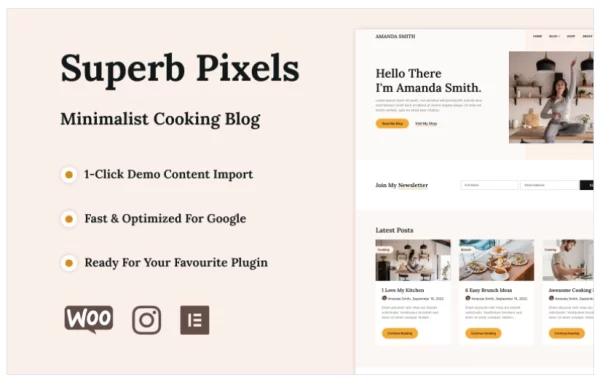 Superb Pixels Cooking and Food Theme 10.0 GPL Theme