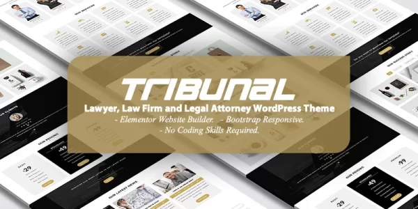 TRIBUNAL Lawyer, Law Firm and Legal Attorney Landing Page WordPress Theme 1.0 GPL Theme