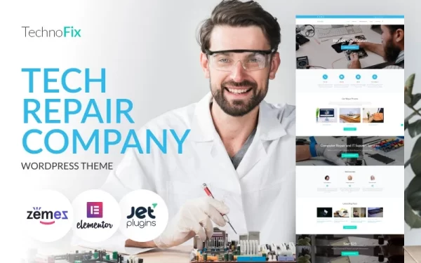TechnoFix Tech Repair Company WordPress Theme 1.0.1 GPL Theme