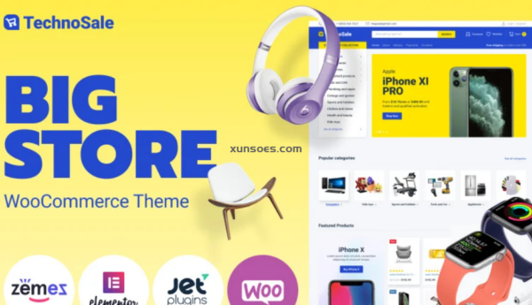 TechnoSale Modern Online ECommerce Grocery Store WooCommerce Theme download 1.0.0 GPL Theme
