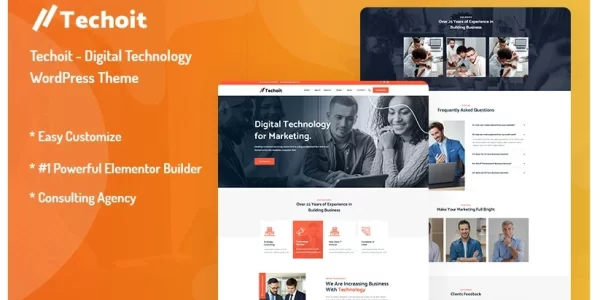 Techoit Digital Technology WordPress Theme 1.0 GPL Theme