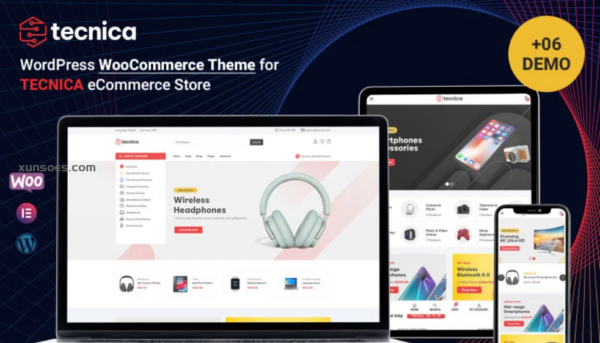 Tecnica Electronic Multipurpose WooCommerce Theme 1.0.4 GPL Theme