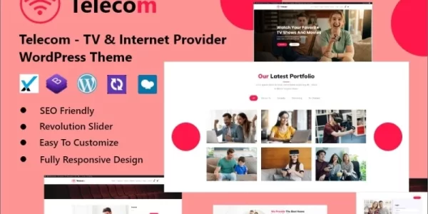 Telecom TV Internet Provider WordPress Theme 1.0.0 GPL Theme