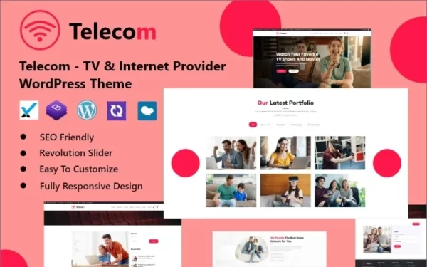 Telecom TV Internet Provider WordPress Theme 1.0.0 GPL Theme