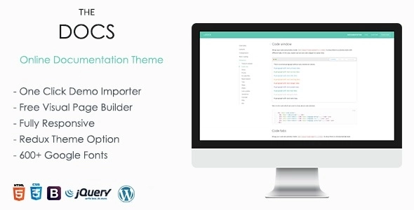 TheDocs Online Documentation WordPress Theme 1.0 GPL Theme