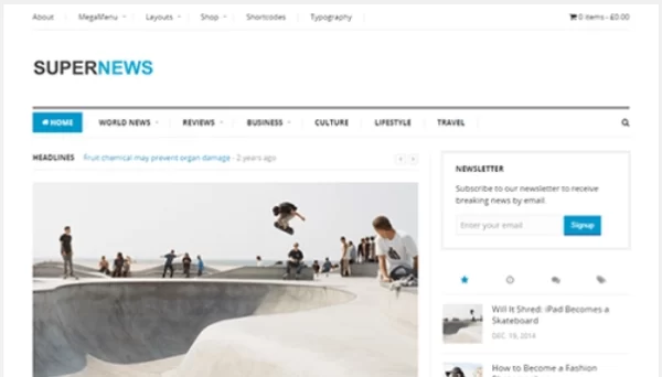 Theme Junkie – SuperNews 2.2.0 GPL Theme