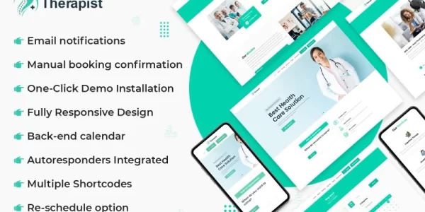 Therapist Doctor Appointment Booking WordPress Theme 1.0.0 GPL Theme
