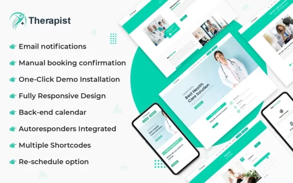 Therapist Doctor Appointment Booking WordPress Theme 1.0.0 GPL Theme