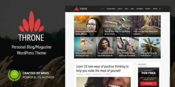 Throne Personal Blog WordPress Theme 2.1 GPL Theme