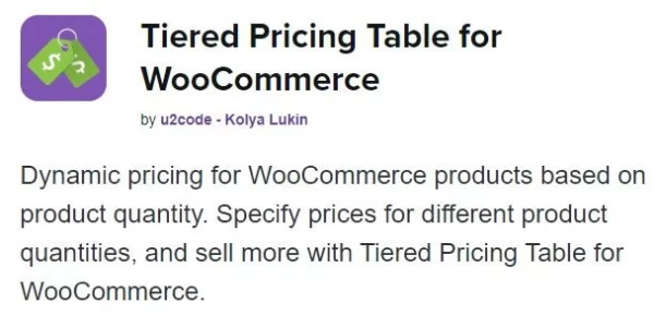 Tiered Pricing Table for WooCommerce 6.4.0 GPL Plugins