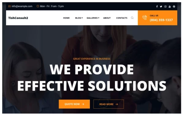 TishConsult2 – Business and Consulting WordPress Theme 1.0.0 GPL Theme