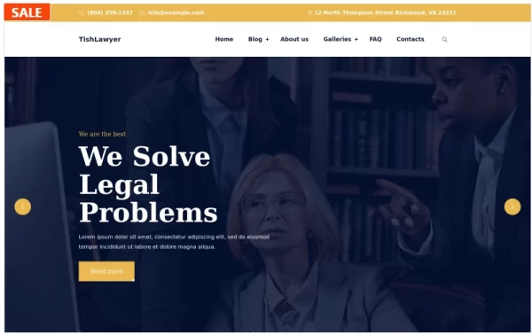TishLawyer Lawyer and Advocate WordPress Theme 1.0.0 GPL Theme